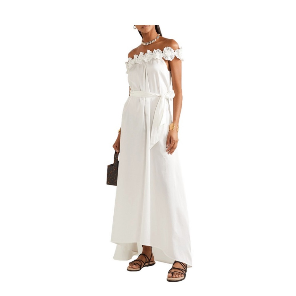 MIGUELINA Felicity silk and cotton maxi dress XS